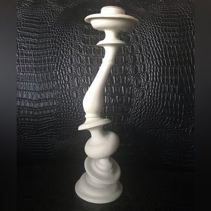 Areaware Distortion Cream Candlestick By Paul Loebach, 9.75" Tall.